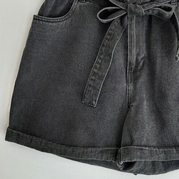 VERO MODA Tamira High Rise Stretch Paperbag Waist Jean Shorts Sz S - Picture 3 of 12